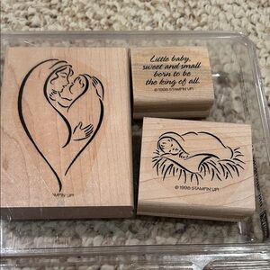 Stampin' Up! Wooden Baby Jesus Stamp Set